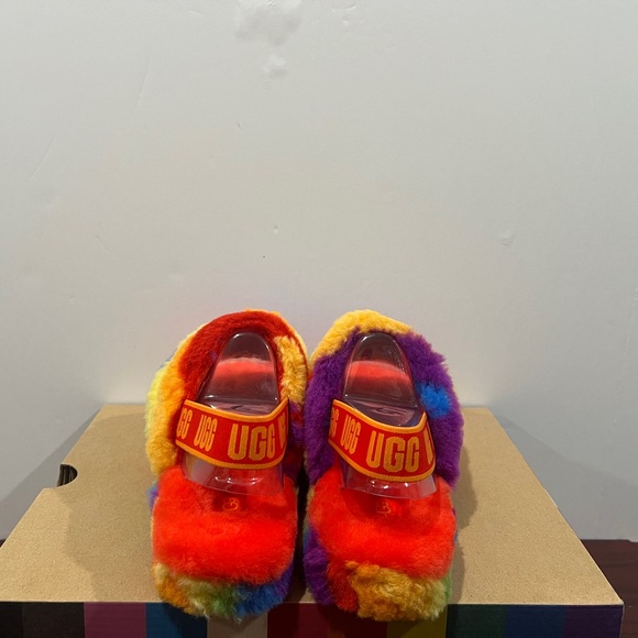 Ugg, Girls, Fluff Yeah Slide, 1119840K, Rainbow - Picture 5 of 12
